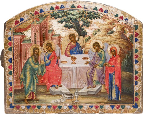Picture GROSSE IKONE MIT DER ALTTESTAMENTLICHEN DREIFALTIGKEIT