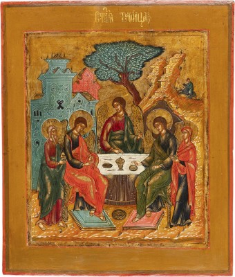 Picture FEINE IKONE MIT DER ALTTESTAMENTLICHEN DREIFALTIGKEIT