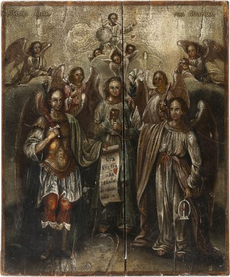 Bild SELTENE IKONE MIT DER SYNAXIS DES ERZENGELS MICHAEL