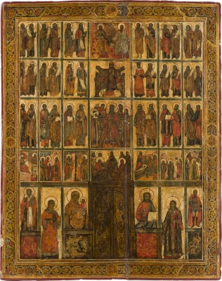 Picture GROSSFORMATIGE IKONE MIT DER WIEDERGABE EINER KIRCHEN-IKONOSTASE