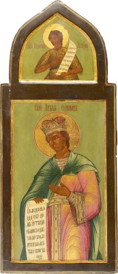 Picture GROSSFORMATIGE IKONOSTASEN-IKONE MIT DEM KÖNIG SALOMON UND ABEL AUS EINER KIRCHEN-IKONOSTASE