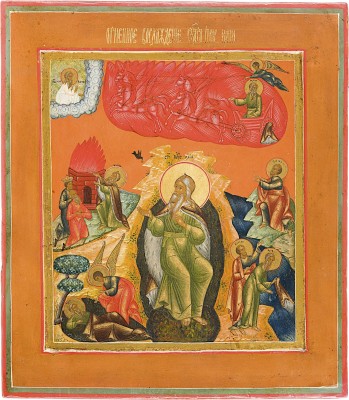 Picture IKONE MIT DEM PROPHETEN ELIAS UND SEINER FEURIGEN HIMMELFAHRT