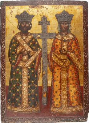 Picture MONUMENTALE MELKITISCHE IKONE MIT DEN HEILIGEN KONSTANTIN UND HELENA