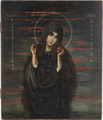 Auktion 161<br>IKONE MIT MARIA MAGDALENA NACH VIKTOR MICHAILOWITSCH WASNEZOW