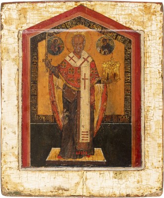Bild IKONE MIT DEM HEILIGEN NIKOLAUS VON MOSCHAISK