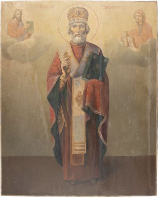 Bild MONUMENTALE IKONE MIT DEM HEILIGEN NIKOLAUS VON MYRA