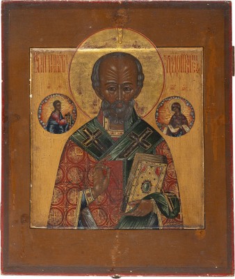 Picture FEINE IKONE MIT DEM HEILIGEN NIKOLAUS VON MYRA