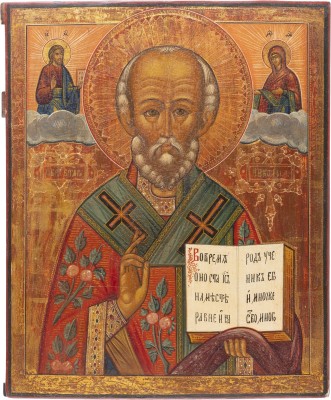Picture GROSSFORMATIGE IKONE MIT DEM HEILIGEN NIKOLAUS VON MYRA