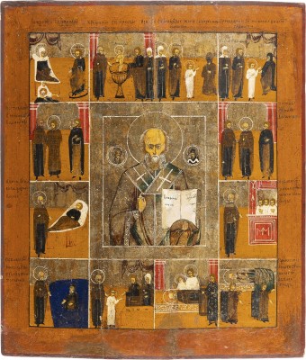 Picture GROSSFORMATIGE VITA-IKONE MIT DEM HEILIGEN NIKOLAUS VON MYRA
