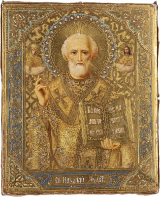 Auktion 161<br>DATIERTE IKONE MIT DEM HEILIGEN NIKOLAUS VON MYRA