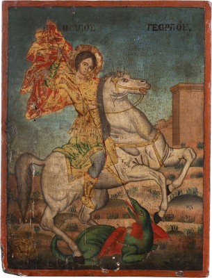 Picture KLEINE IKONE MIT DEM HEILIGEN GEORG DEM DRACHENTÖTER