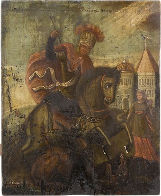 Picture GROSSFORMATIGE IKONE MIT DEM HEILIGEN GEORG DEM DRACHENTÖTER