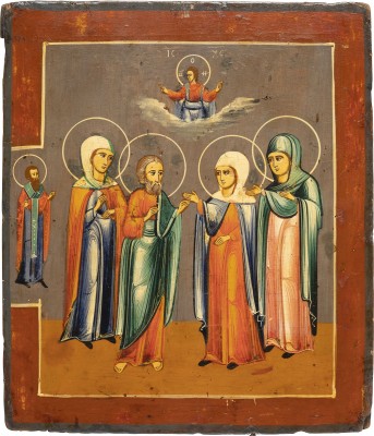 Picture IKONE MIT VIER PATRONATSHEILIGEN