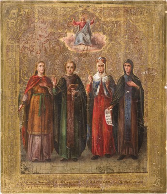 Picture IKONE MIT DEN HEILIGEN ALEXANDRA, JOHANNES, HELENA UND PELAGIA