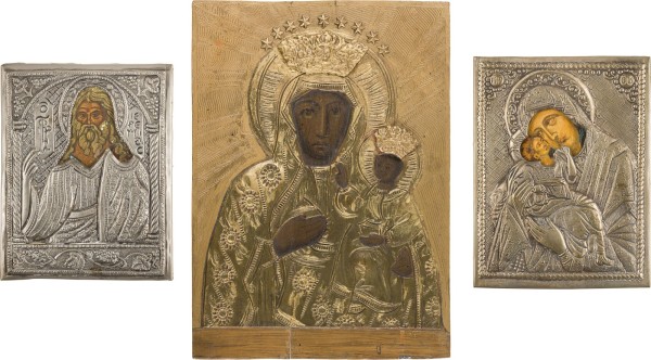 Auktion 161<br>DREI IKONEN: GOTTESMUTTER-DARSTELLLUNGEN UND HEILIGER JEREMIAS