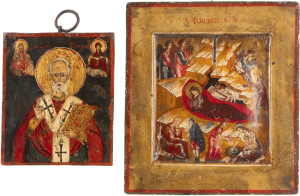 Bild ZWEI IKONEN: HEILIGER NIKOLAUS VON MYRA UND GEBURT CHRISTI
